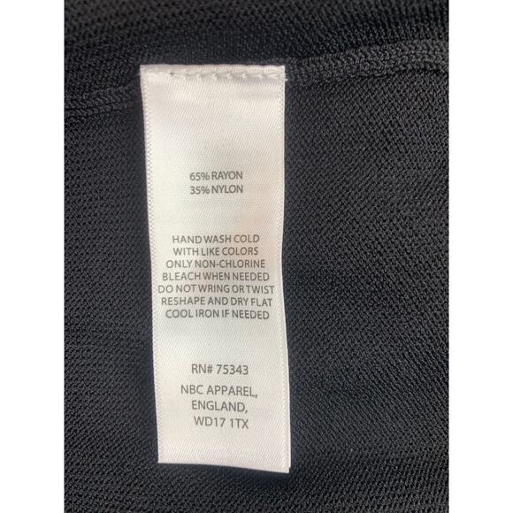 Cynthia Rowley Women's Medium Black Open Knit Fit & Flare A-Line Dress - Picture 4 of 9